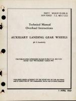 Overhaul Instructions for Auxiliary Landing Gear Wheels 