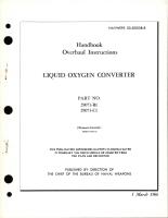 Overhaul Instructions for Liquid Oxygen Converter - Part 29073-B1 and 29073-C1