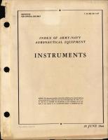 Index of Army-Navy Aeronautical Equipment - Instruments