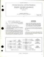Overhaul Instructions with Parts Breakdown for Engine Control Quadrant - Part 5L3294 