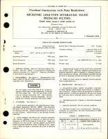 Overhaul Instructions with Parts Breakdown for Micronic Line-Type Hydraulic Fluid Pressure Filters - Parts 48180-5 and 48180-5A