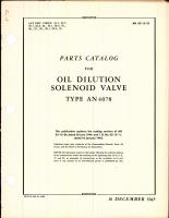 Parts Catalog for Oil Dilution Solenoid Valve - AN4078