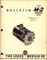 P-N 24225, Bulletin for Type M-2 Generator