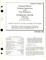 Overhaul Instructions with Parts Breakdown for Hydraulic Filter - Part AC-3258-810H 