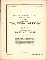 Erection and Maintenance Instructions for UC-61, UC-61A, UC-61K, GK-1