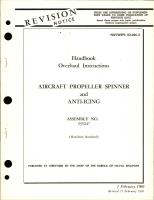 Overhaul Instructions for Aircraft Propeller Spinner and Anti-Icing - Assembly No. 535247