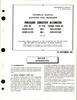 Illustrated Parts Breakdown for Pressure Sensitive Altimeter - Parts D22061 04 004 and D22061 04 010