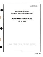 Operation and Service Instructions for Automatic Centrifuge Part No. E00030 