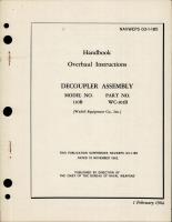 Overhaul Instructions for Decoupler Assembly - Model 110B - Part WC-101B