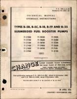 Overhaul Instructions for Submerged Fuel Booster Pumps - Types B-5B, B-5C, B-18, B-19, and B-25 