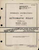 Overhaul Instructions for Automatic Pilot Type G-1 Model 2CJ1A1 