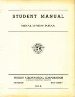 Wright Aeronautical Corp - Student Manual - Service Division School