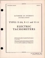 Overhaul Instructions for Type E-9A, E-13, & E-14 Electric Tachometers