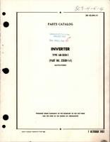 Parts Catalog for Inverter - Type AN-3534-1 - Part 32E00-1-A 