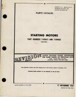 Parts Catalog for Starting Motors - Parts 1109651 and 1109662 
