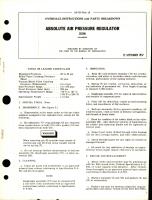 Overhaul Instructions with Parts Breakdown for Absolute Air Pressure Regulator - 312100
