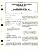 Overhaul Instructions with Parts for Hydraulic Fluid Cooler - Model AP16AU11-01 - Part 8520451