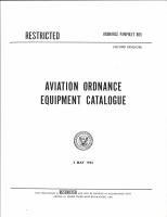 Aviation Ordnance Equipment Catalogue for Aircraft Guns and Accessories