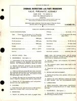 Overhaul Instructions with Parts Breakdown for Valve, Pneumatic Assembly Model MV40 Parts No. 200703-113