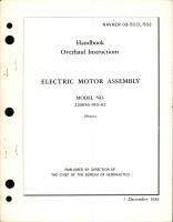 Overhaul Instructions for Electric Motor Assembly - Model 220056-010-02 