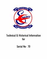 Technical Information for Serial Number 70