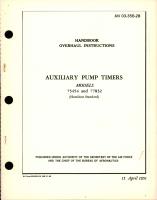 Overhaul Instructions for Auxiliary Pump Timers - Models 75454 and 77832 