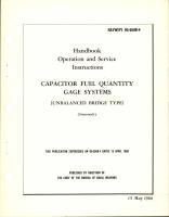 Operation and Service Instructions for Capacitor Fuel Quantity Gage System  (Unbalanced Bridge Type)