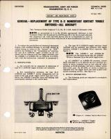 Replacement of Type B-11 Momentary Contact Toggle Switches for All Aircraft