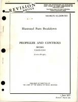 Illustrated Parts Breakdown for Propeller and Controls - Model C634S-C104 