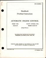 Overhaul Instructions for Automatic Engine Control - Part 1630-6-F 