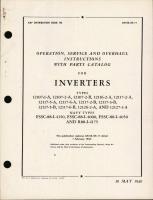Operation, Service & Overhaul Instructions with Parts Catalog for Inverters
