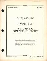 Parts Catalog for Type K-9 Automatic Computing Sight