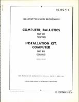 Illustrated Parts Breakdown for Ballistics Computer Part No. 7176E28G1 and Computer Installation Kit 129L686G1