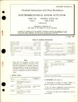 Overhaul Instructions with Parts Breakdown for Electromechanical Linear Actuator Part 31534-1