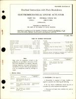 Overhaul Instructions with Parts Breakdown for Electromechanical Linear Actuator Part 31534-1