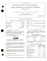 Overhaul Instructions with Parts Breakdown for Nose Landing Gear Uplock Cylinder Part No. 1290 