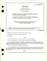 Supplement to Maintenance Instructions for Oxygen Equipment