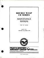 Maintenance Manual for Double Wasp CB Series - Part 166498