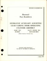Illustrated Parts Breakdown for Hydraulic Auxiliary Alighting Gear Fairing Door Operating Cylinder Assembly - Part 181-58035
