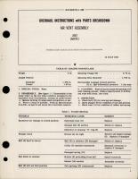 Overhaul Instructions with Parts Breakdown for Air Vent Assembly - 2067