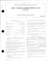 Overhaul Instructions with Parts Breakdown for 4 way 3 Position Solenoid Operated Valve Part No. 8-U-8012