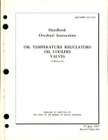 Overhaul Instructions for Oil Temperature Regulators Oil Coolers Valves