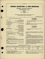 Overhaul Instructions with Parts for Solenoid Actuated Four Way Two Position Valve - 3644-H 