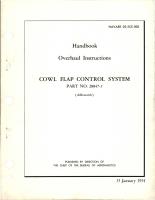 Overhaul Instructions for Cowl Flap Control System - Part 28847-1