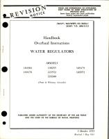 Overhaul Instructions for Water Regulators 