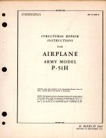 Structural Repair Instructions for Airplane Army Model P-51H