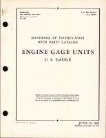Handbook of Instructions with Parts Catalog for Engine Gage Units