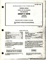 Overhaul with Parts Breakdown for D-C Motor - A19A6103 