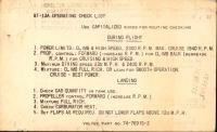 BT-13A Operating Checklist,