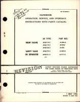 Operation, Service and Overhaul Instructions with Parts Catalog for Relief Valves, Safety Valve Oil Separator 